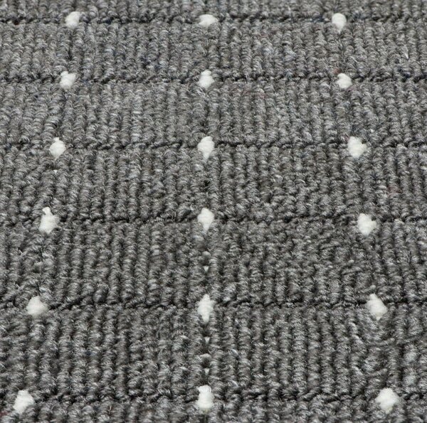 Traversa Antiderapanta Hol Bucatarie, Model STANFORD LEAD-SUGAR, Latime 67 cm, Gri 67 x 400