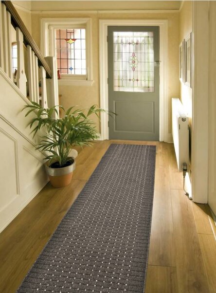 Traversa Greceasca Stanford Lead Sugar, Tesatura Plata, Latime 0.67m, Marime 67 x 200 cm, Gri, Antiderapant, Festonata Surfilata Tivita