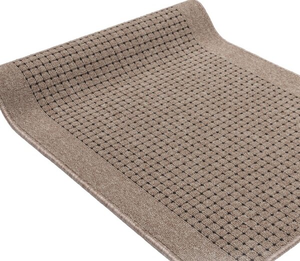 Traversa Antiderapanta Hol Bucatarie, Model Lester Mocha, Maro 67 x 200