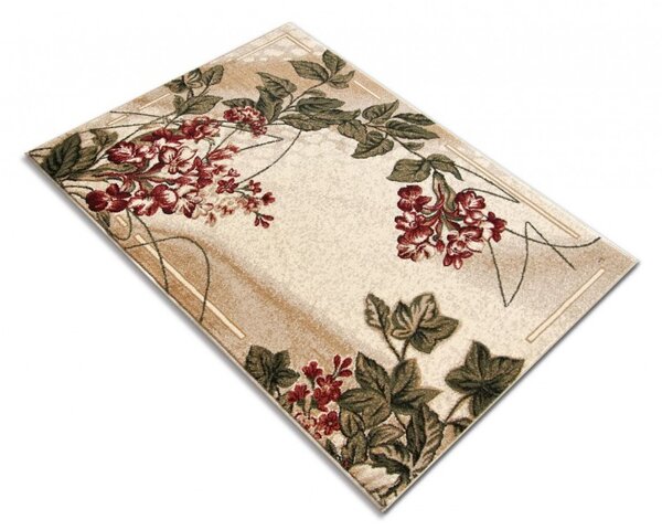 Model Floral 1511 110, Covor Dreptunghiular, Crem Maro 150x230