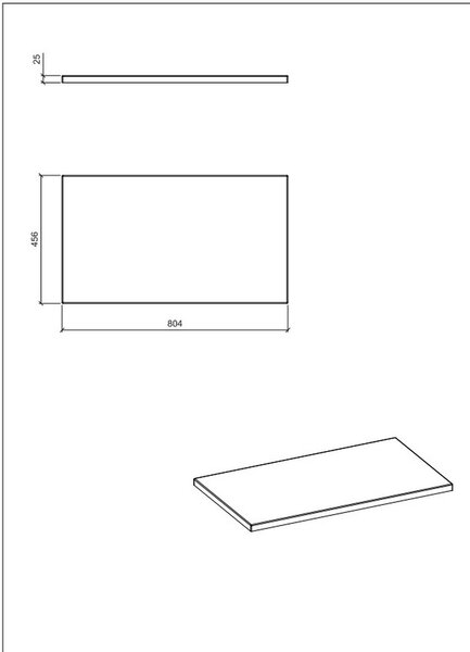 Comad Capri White blat 81x46 cm alb CAPRIWHITE891FSC
