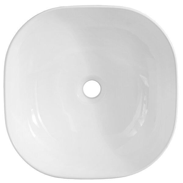 Comad Smile lavoar 41x41 cm pătrat de blat alb luciu UM-6252SMILE40DP