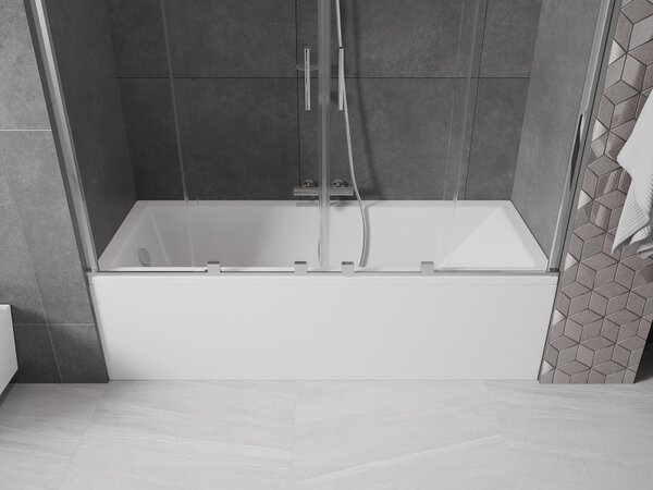 Mexen Velar Duo, paravan de baie glisant cu 2 aripi 170 x 150 cm, sticlă transparentă de 8 mm, profil cromat, 896-170-000-02-01