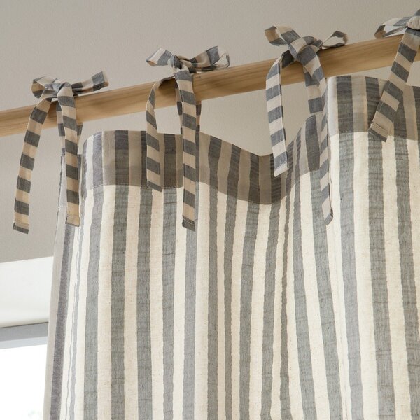 Draperie gri 140x229 cm Zanzibar Woven Stripe – Pineapple Elephant