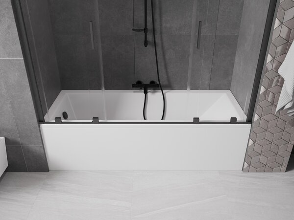 Mexen Velar Duo, paravan de baie glisant cu 2 aripi 170 x 150 cm, sticlă transparentă de 8 mm, profil grafit mat, 896-170-000-02-66