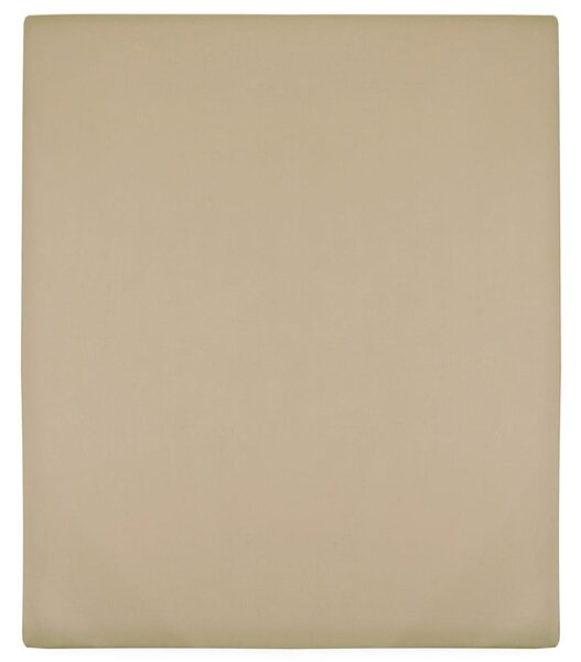 Cearșaf de pat cu elastic, gri taupe, 160x200 cm, bumbac