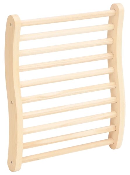 Spătar pentru saună în formă de S, lemn masiv de pin