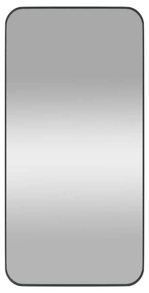 Oglindă de perete, negru, 40x80 cm, dreptunghiulară