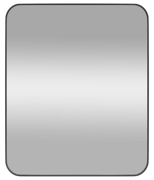 Oglindă de perete, negru, 50x60 cm, dreptunghiulară