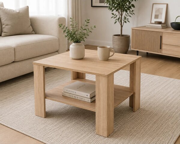 Masuta cafea KWADRO, stejar sonoma, 70x70x53 cm