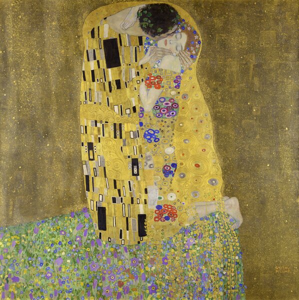Reproducere Sărutul, Gustav Klimt