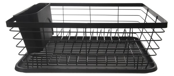 Scurgător de vase negru din metal 36x30,5 cm Radka – Orion