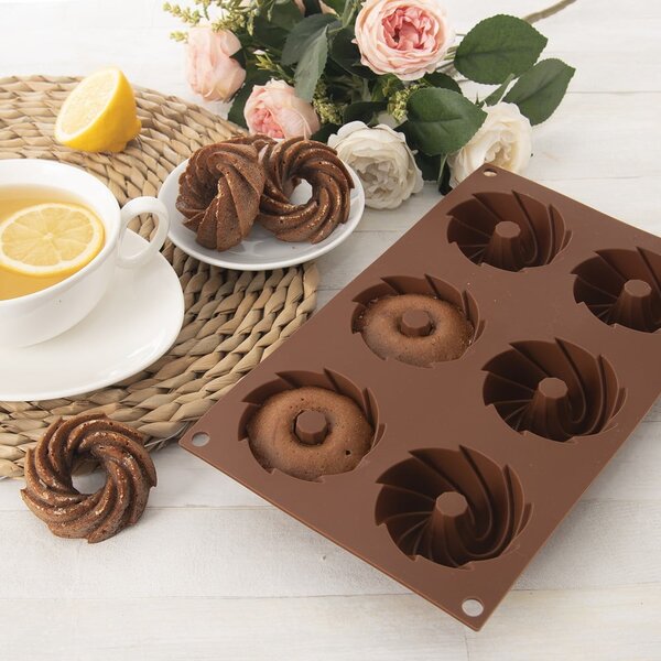 Formă de copt pentru mini-prăjiturele Bundt din silicon 17x28 cm – Orion