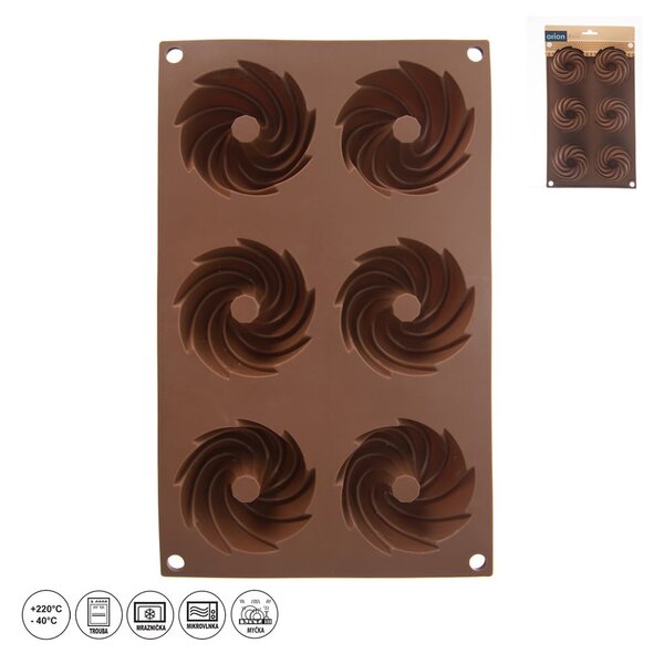 Formă de copt pentru mini-prăjiturele Bundt din silicon 17x28 cm – Orion