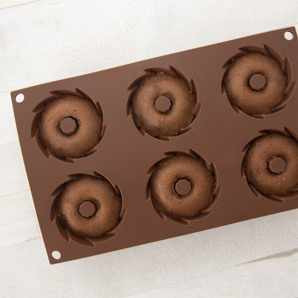 Formă de copt pentru mini-prăjiturele Bundt din silicon 17x28 cm – Orion
