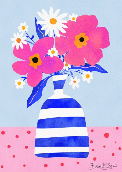 Ilustrație Maximalist Flower Vase, Baroo Bloom, (30 x 40 cm)