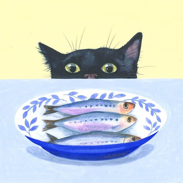 Ilustrație Gourmet Cat, Isabelle Brent