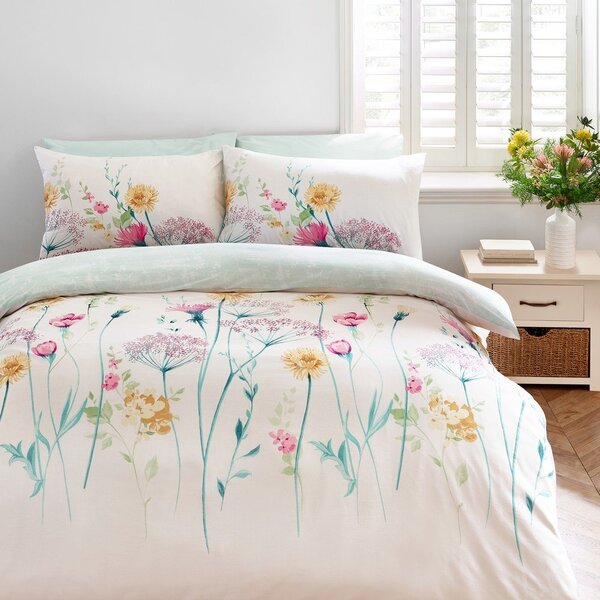 Lenjerie de pat pentru pat dublu cu 3 piese 200x200 cm Meadowsweet Floral – Catherine Lansfield