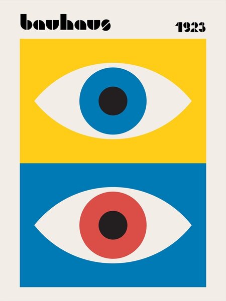 Ilustrație Bauhaus Eyes Abstract, Retrodrome
