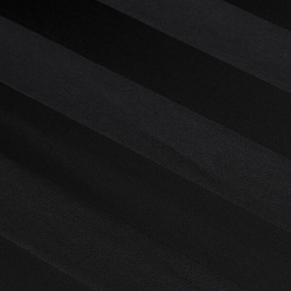 Cearceaf negru din satin cu elastic 150x200 cm So Soft Satin Stripe – Catherine Lansfield