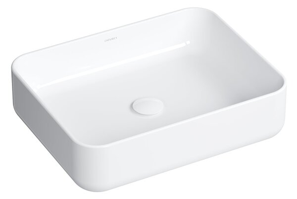 Omnires Corona lavoar 50x39 cm dreptunghiular de blat alb luciu CORONA500BP