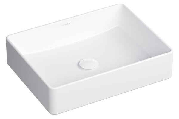 Omnires Pasadena lavoar 47x36 cm dreptunghiular de blat alb luciu PASADENA470BP
