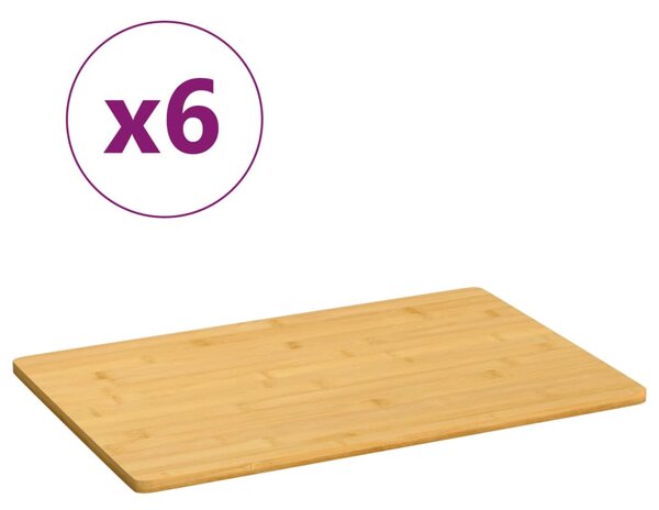 Platouri pentru mic dejun, 6 buc., 35x23x0,8 cm, bambus