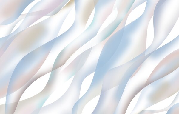 Tapet Valuri abstracte în nuanțe de albastru, roz și bej pe un fundal alb, Fototapet Abstract, w05758v1 : Uwalls.ro