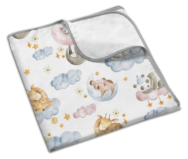 Set 2 paturici din flanel impermeabile si refolosibile 78x60 cm Kidizi Wonderland