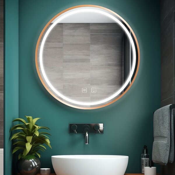 Oglindă LED 80cm MMJ BRUSH COPPER