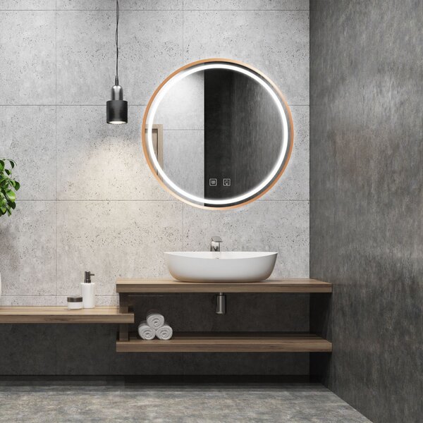 Oglindă LED 80cm MMJ BRUSH COPPER