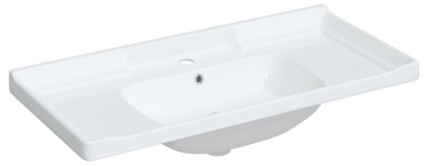 Chiuvetă de baie albă 100x48x23 cm, ovală, ceramică