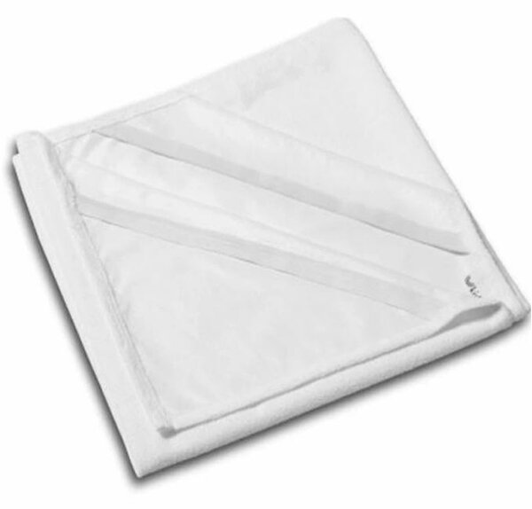 Patut din lemn masiv 120x60 cm Isla alb, include protectie impermeabila si set lenjerie matlasata 5 piese Kidizi