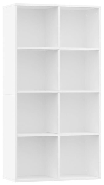 Bibliotecă/Servantă, alb, 66x30x130 cm, PAL