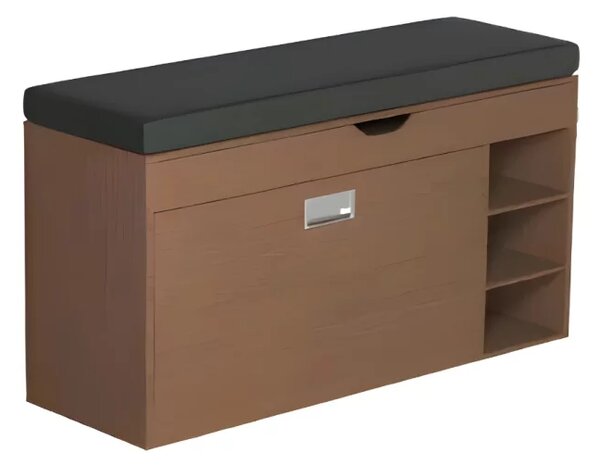 Dulap pentru pantofi cu bancă – Design modern și elegant, 100x34x50 cm, culoare maro, ideal pentru organizare și confort