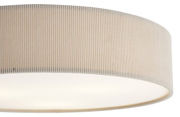 Plafonieră modernă gri-maroniu cu abajur de catifea 46cm 3 lumini - Luz