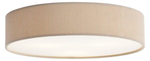 Plafonieră modernă gri-maroniu cu abajur de catifea 46cm 3 lumini - Luz
