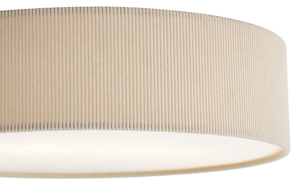 Plafonieră modernă gri-maroniu cu abajur de catifea 38cm 2 lumini - Luz