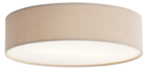 Plafonieră modernă gri-maroniu cu abajur de catifea 38cm 2 lumini - Luz
