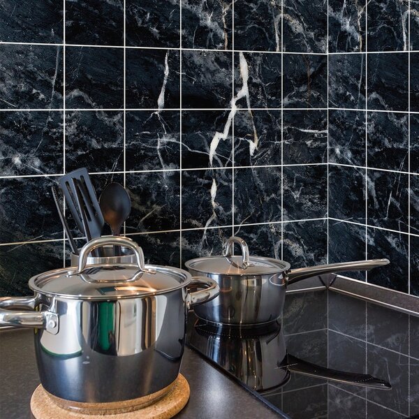 Autocolante pentru gresie 24 buc. 15x15 cm Marble Tiles Florencia – Ambiance