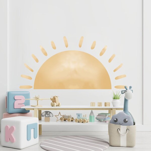 Autocolant de perete pentru copii 140x60 cm Watercolor Sun – Ambiance