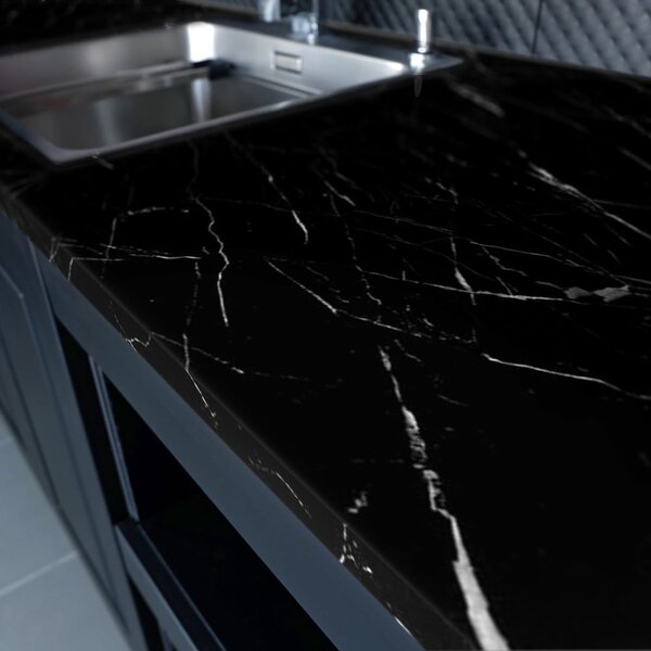 Autocolant pentru mobilier 200x60 cm Black and White Marble – Ambiance