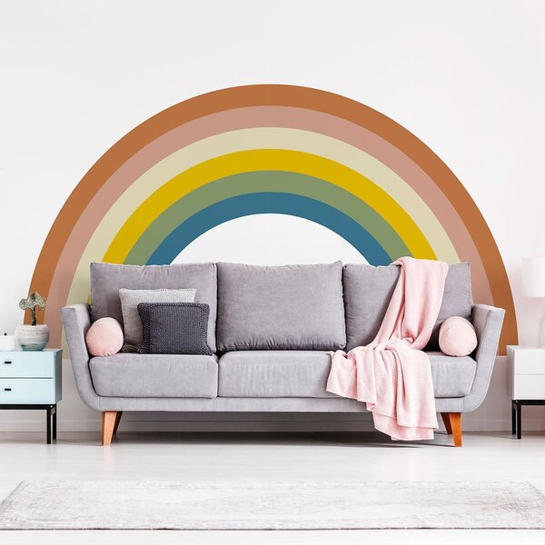 Autocolant de perete pentru copii 150x90 cm Pastel Rainbow – Ambiance