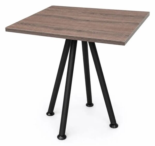 Masă fixă Pătrată din MDF, Obelix,negru-nuc
