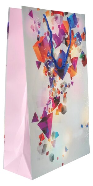 SET 10 pungi cadou mari cu model forme geometrice