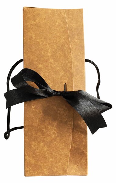 SET 10 Boxbag pungi cadou kraft natur pentru 3 sticle vin (35x25x9 cm)