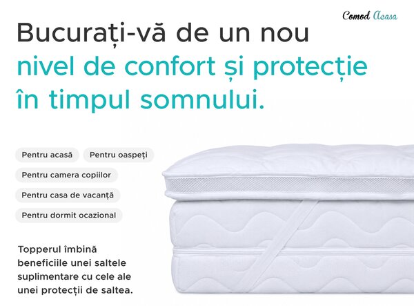 Protectie pentru saltea cu doua straturi - TOPPER 90 x 200 cm