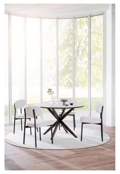 Covor gri deschis rotund din lână ø 250 cm Auckland - Rowico