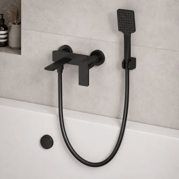 Furtun de duș anti-răsucire Rea Black 150 cm
