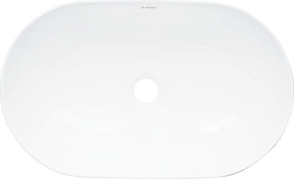 Deante Peonia, chiuveta blat ceramica 500x305x140 mm, alb lucios, DEA-CDE_6U5S